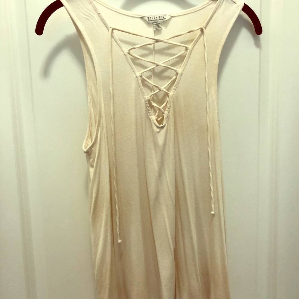 Lace Up Blouse